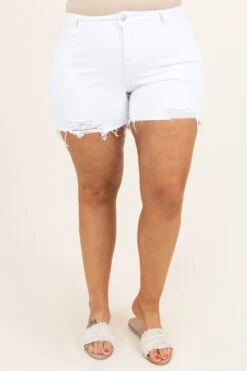 Friyay Shorts, White -Chic Soul Store FriyayShorts White 9970