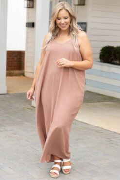 From Day To Night Dress, Rose Taupe 9 From Day To Night Dress, Rose Taupe -Chic Soul Store FromDayToNightDress RoseTaupe 3