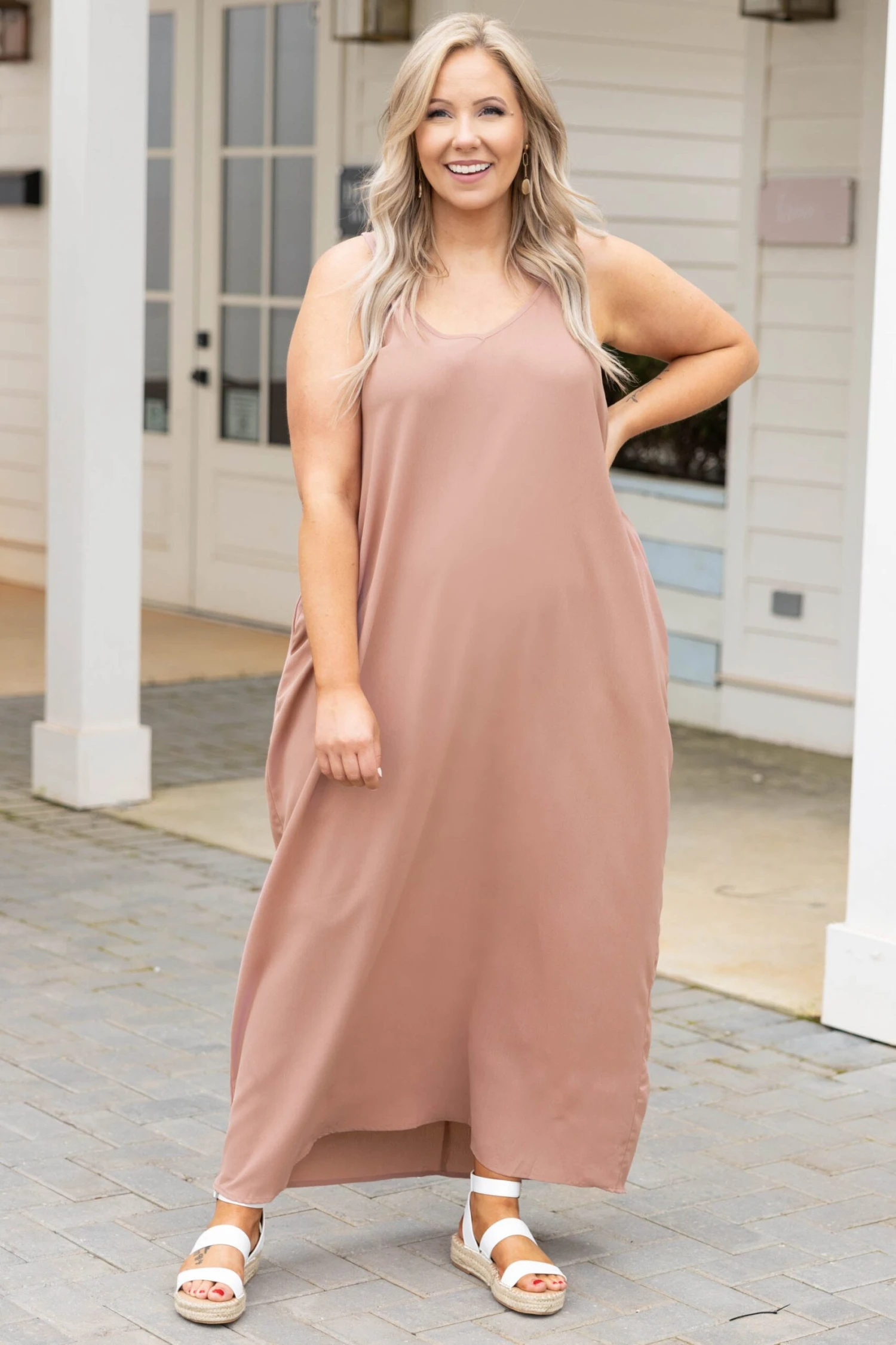 From Day To Night Dress, Rose Taupe 5 From Day To Night Dress, Rose Taupe - Image 3