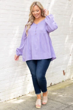 From Me To You Top, Lavender -Chic Soul Store FromMeToYouTop Lavender 4602