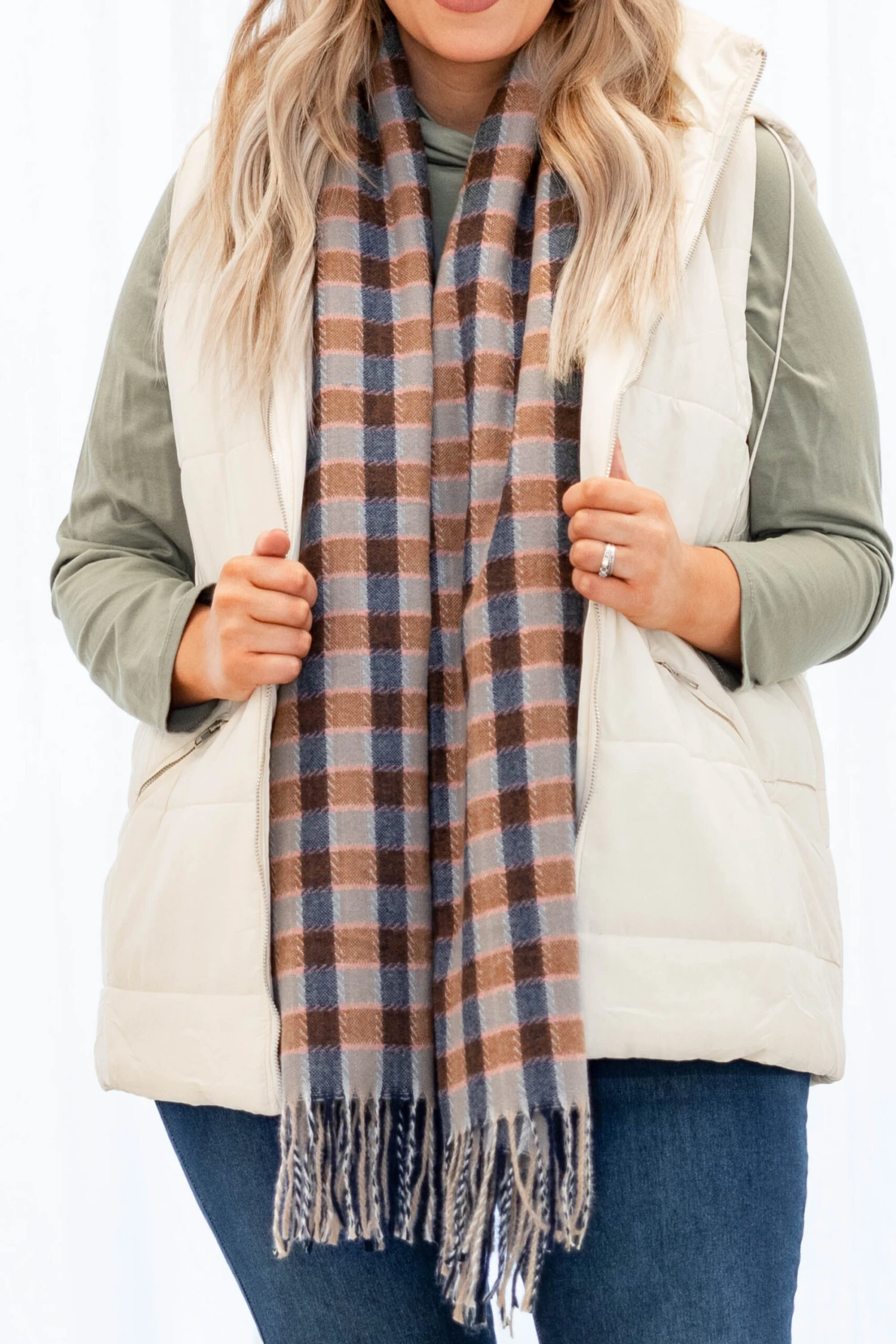 Frosted Upon Scarf, Blue 4 Frosted Upon Scarf, Blue - Image 2