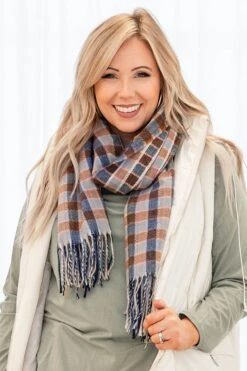 Frosted Upon Scarf, Blue