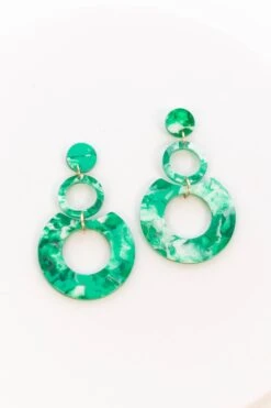 Funky Fresh Earrings, Green 8 Funky Fresh Earrings, Green -Chic Soul Store FunkyFreshEarrings Green 9617