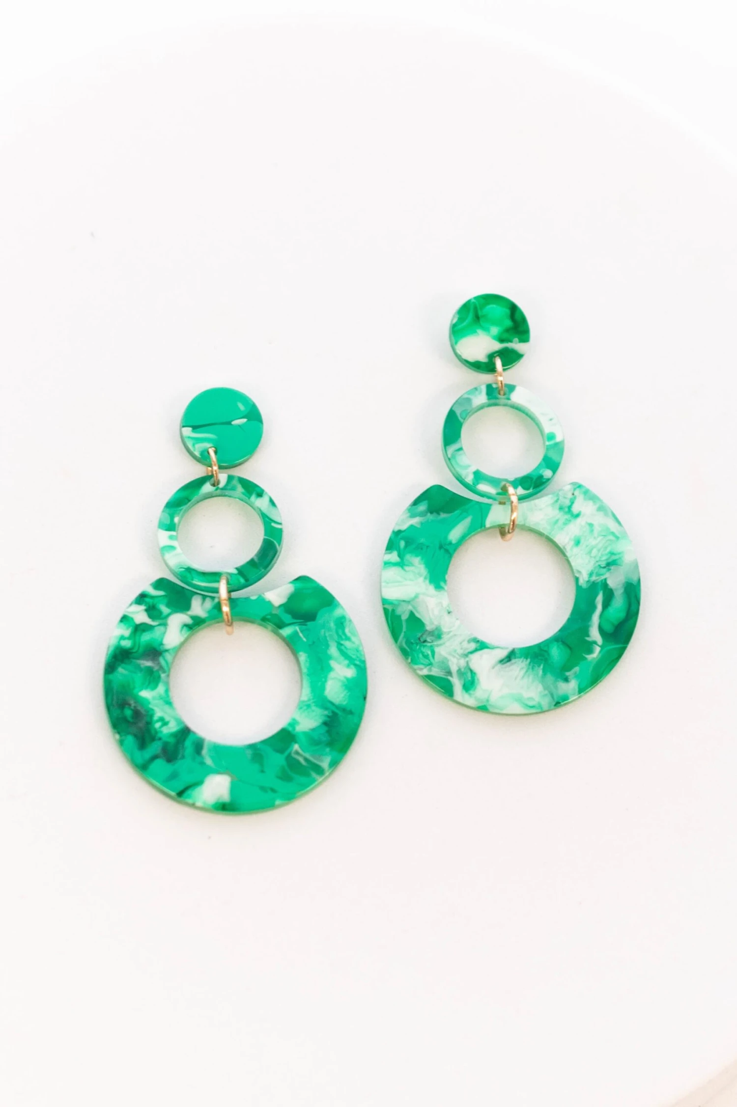 Funky Fresh Earrings, Green 5 Funky Fresh Earrings, Green - Image 3