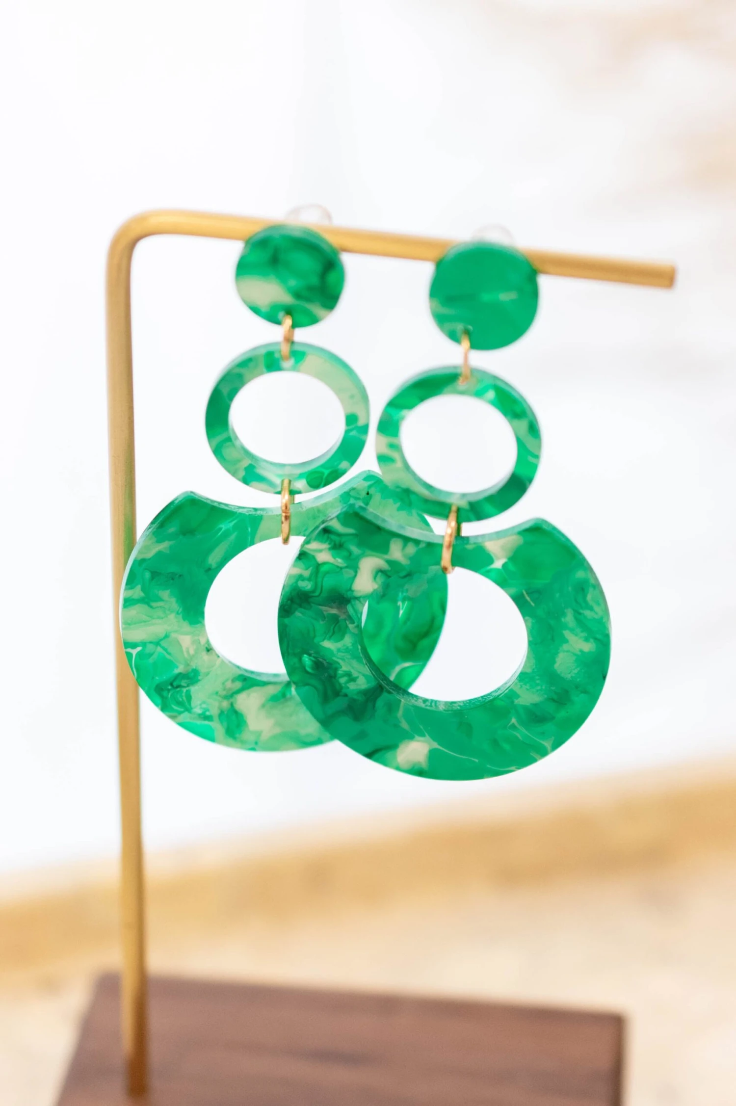 Funky Fresh Earrings, Green 3 Funky Fresh Earrings, Green