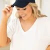 Get The Chance Ball Cap, Navy -Chic Soul Store GetTheChanceBallCap Navy