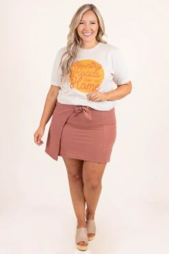 Getting My Way Skirt, Dusty Rose -Chic Soul Store GettingMyWaySkirt DustyRose 9820