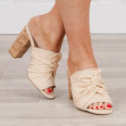 Gingham Style Heels, Toffee -Chic Soul Store GinghamStyleHeels 2024 05 28T21 41 36.740Z