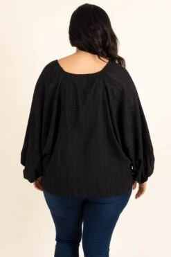 Girl At Home Top, Black -Chic Soul Store GirlAtHomeTop Black 5137