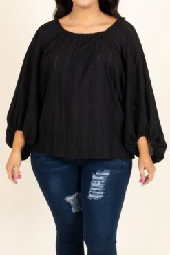 Girl At Home Top, Black -Chic Soul Store GirlAtHomeTop Black 5138