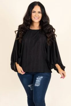 Girl At Home Top, Black