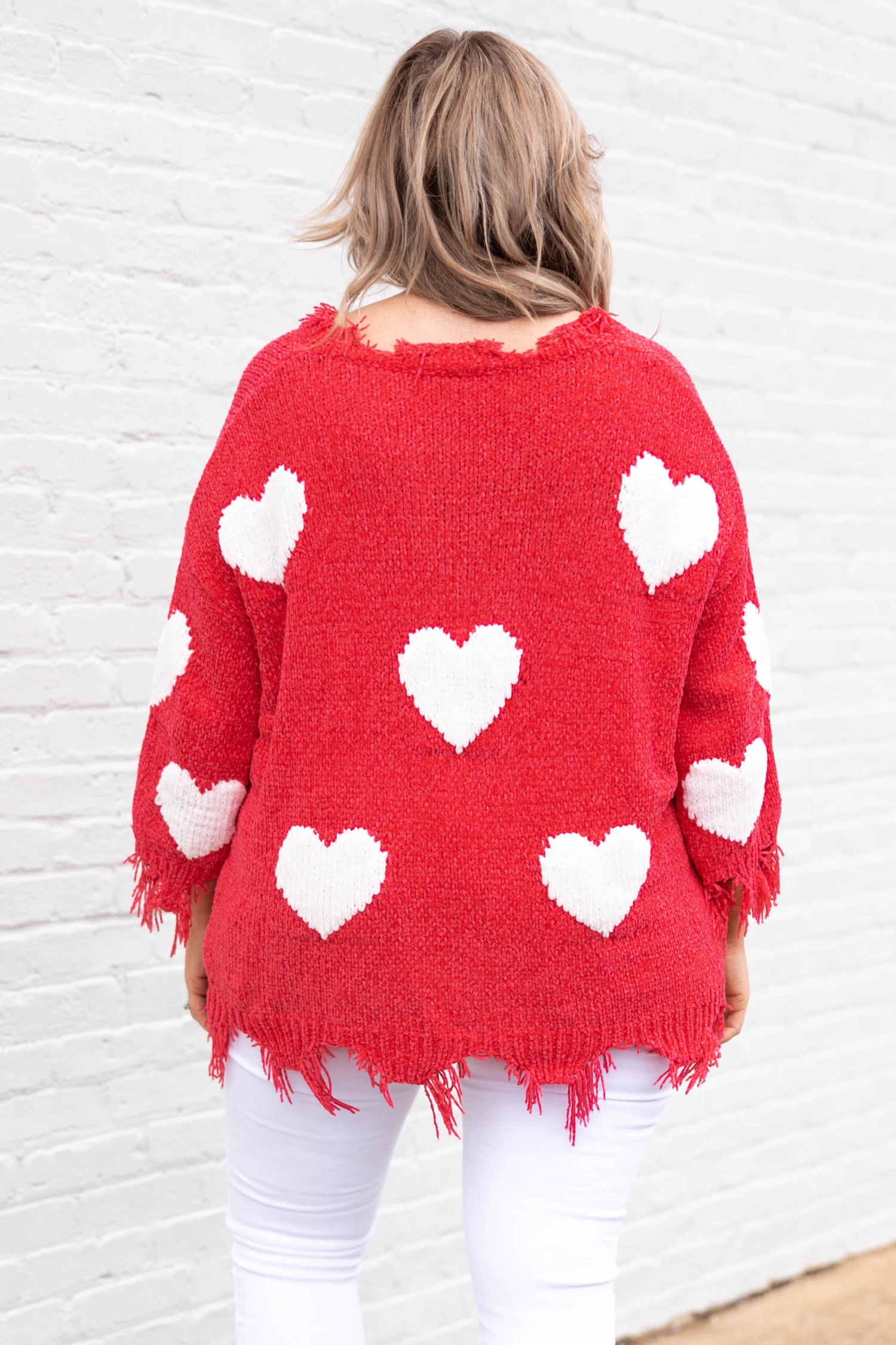 Give Love Sweater, Red 7 Give Love Sweater, Red - Image 5