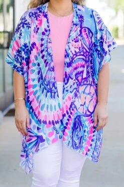 Give Me Faith Kimono, Blue -Chic Soul Store GiveMeFaithKimono Blue 2