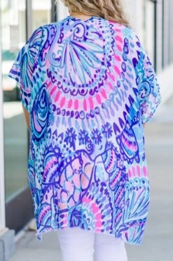 Give Me Faith Kimono, Blue -Chic Soul Store GiveMeFaithKimono Blue