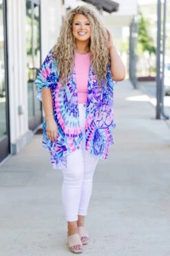 Give Me Faith Kimono, Blue -Chic Soul Store GiveMeFaithKimono Blue 3