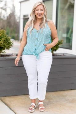 Give Me Sunshine Tank, Blue 10 Give Me Sunshine Tank, Blue -Chic Soul Store GiveMeSunshineTank Blue 0146