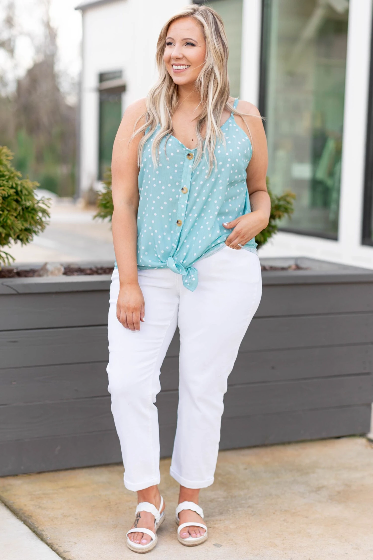 Give Me Sunshine Tank, Blue 4 Give Me Sunshine Tank, Blue - Image 2