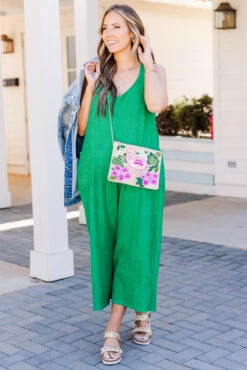 Give Me Your Time Jumpsuit, Kelly Green 11 Give Me Your Time Jumpsuit, Kelly Green -Chic Soul Store GiveMeYourTimeJumpsuit KellyGreen 6