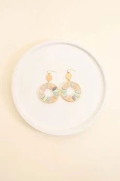 Glass Earrings, Light Multi -Chic Soul Store GlassEarrings Light 3Multi