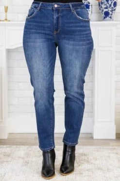 Glimpse Of Tomorrow Jeans, Dark Wash -Chic Soul Store GlimpseOfTomorrowJeans DarkWash 2