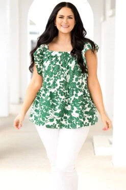 Glistening Eyes Top, Green