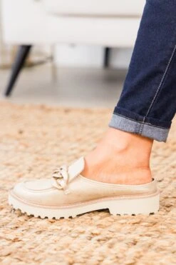 Glitter And Gold Mules, Gold -Chic Soul Store GlitterAndGoldMules Gold 5