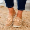 Glitter And Gold Mules, Taupe -Chic Soul Store GlitterAndGoldMules Taupe