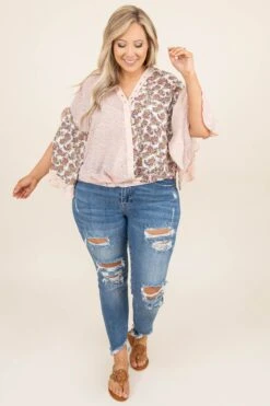 Go Wild Top, Blush Mix -Chic Soul Store GoWildTop BlushMix 0059