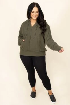 Going On Break Hoodie, Olive -Chic Soul Store GoingOnBreakHoodie Olive 4