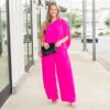 Good Luck Babe Jumpsuit, Fuchsia -Chic Soul Store GoodLuckBabeJumpsuit Fucshia