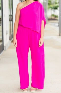 Good Luck Babe Jumpsuit, Fuchsia 12 Good Luck Babe Jumpsuit, Fuchsia -Chic Soul Store GoodLuckBabeJumpsuit Fucshia 3