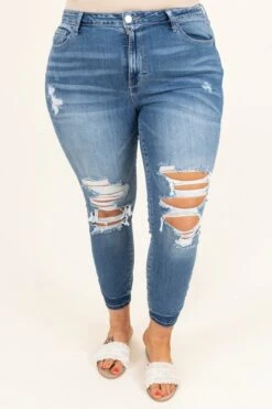 Got Hustle Jeans, Medium Wash -Chic Soul Store GotHustleJeans MediumWash 9822