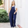 Got To Laugh Jumpsuit, Navy -Chic Soul Store GotToLaughJumpsuit Navy