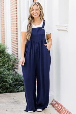 Got To Laugh Jumpsuit, Navy -Chic Soul Store GotToLaughJumpsuit Navy 6