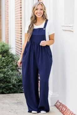 Got To Laugh Jumpsuit, Navy -Chic Soul Store GotToLaughJumpsuit Navy 7
