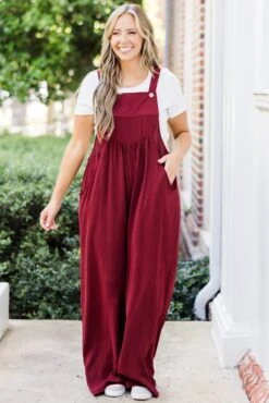 Got To Laugh Jumpsuit, Wine -Chic Soul Store GotToLaughJumpsuit Wine 3