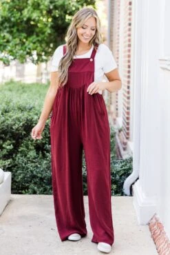 Got To Laugh Jumpsuit, Wine -Chic Soul Store GotToLaughJumpsuit Wine 5