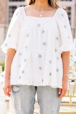 Grateful To Be Here Top, Blue -Chic Soul Store GratefulToBeHereTop Blue 2