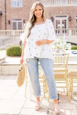 Grateful To Be Here Top, Blue -Chic Soul Store GratefulToBeHereTop Blue 6