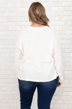 Greet The Day Top, White -Chic Soul Store GreetTheDayTop White 0056