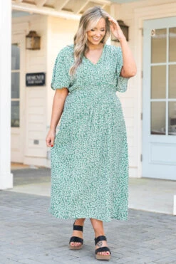 Hands To Yourself Dress, Green -Chic Soul Store HandsToYourselfDress Green 9973