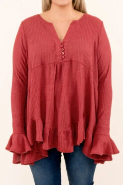 Happier Than Ever Tunic, Brick Red 11 Happier Than Ever Tunic, Brick Red -Chic Soul Store HappierThanEverTunic BrickRed 2803
