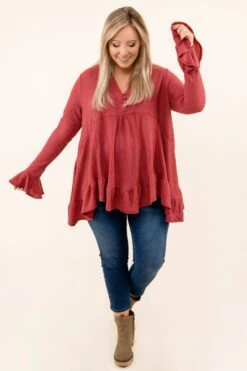 Chic Soul Store 8 Chic Soul Store -Chic Soul Store HappierThanEverTunic BrickRed 2806