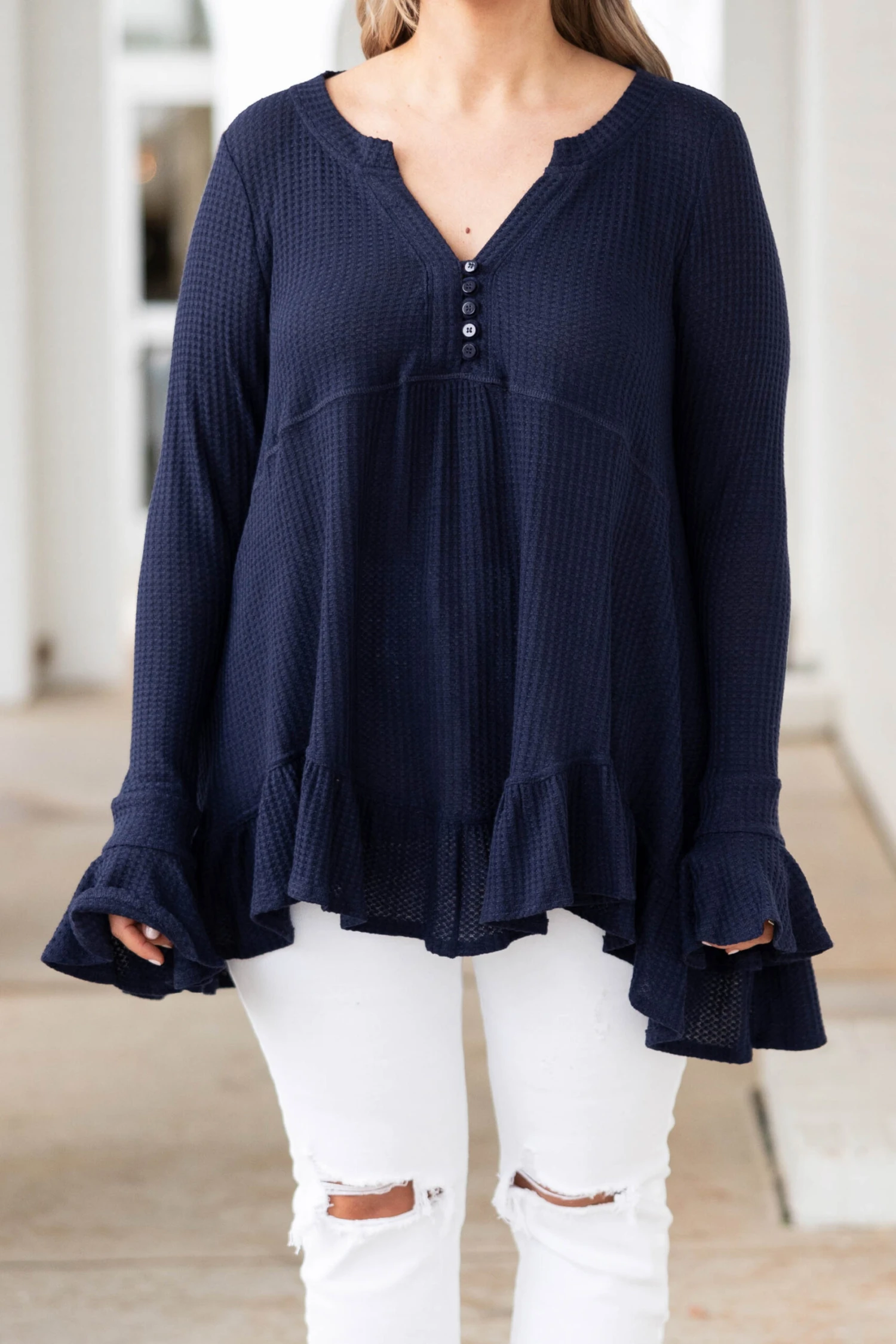 Happier Than Ever Tunic, Navy 6 Happier Than Ever Tunic, Navy - Image 4