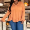 Happier Together Top, Rust -Chic Soul Store HappierTogetherTop Rust 7225