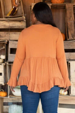 Happier Together Top, Rust -Chic Soul Store HappierTogetherTop Rust 7232