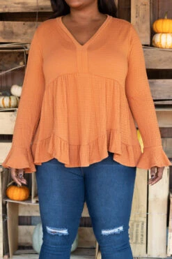 Happier Together Top, Rust -Chic Soul Store HappierTogetherTop Rust 7233