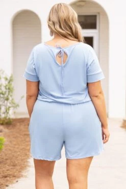 Happiness Blooms Romper, Spring Blue 12 Happiness Blooms Romper, Spring Blue -Chic Soul Store HappinessBloomsRomper SpringBlue