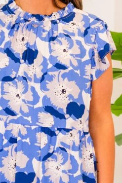 Hard To Ignore Dress, Blue -Chic Soul Store HardToIgnoreDress Blue 3 2