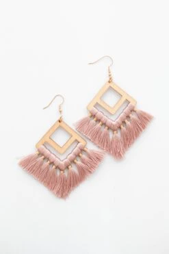 Head In The Game Earrings, Dusty Pink -Chic Soul Store HeadInTheGameEarrings DustyPink 9012